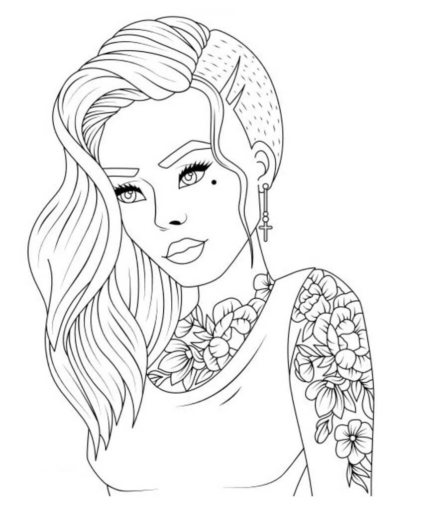 Dövme boyama sayfası – çocuk aktivitesi, PDF indir