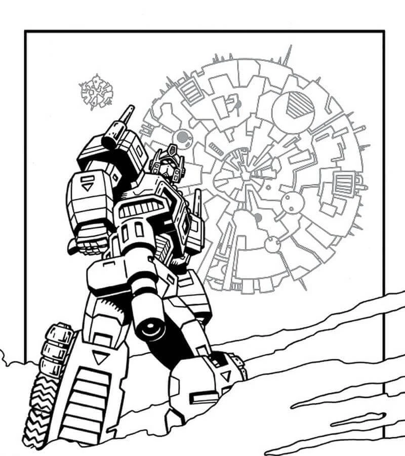 Optimus Başbakan boyama sayfası #40 – yaratıcı sanat çalışması, eğlenceli etkinlik