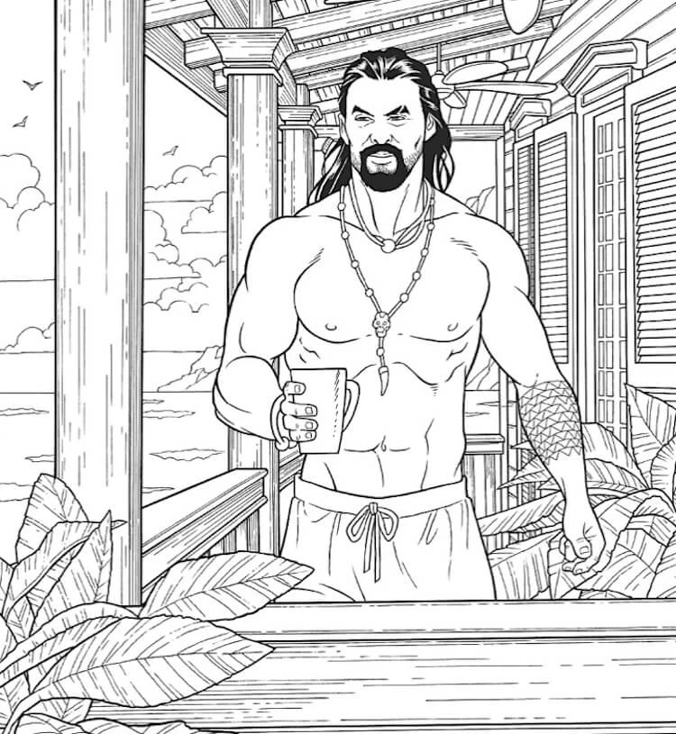 Aquaman boyama sayfası #26 – evde etkinlik, anaokulu etkinliği