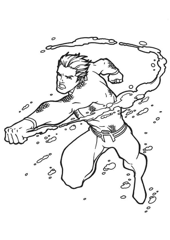 Aquaman boyama sayfası #46 – A4 baskıya uygun, ücretsiz yazdır