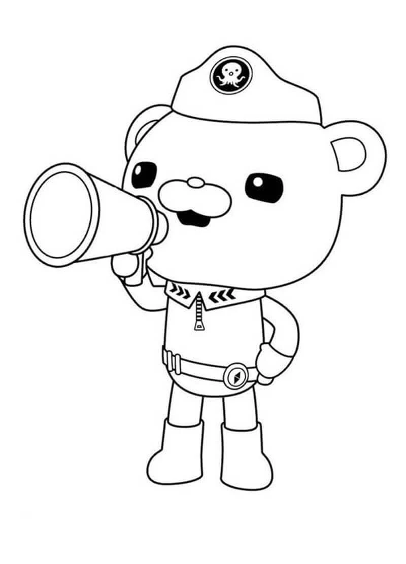 Octonauts boyama sayfası – eğlenceli etkinlik, el becerilerini geliştirir