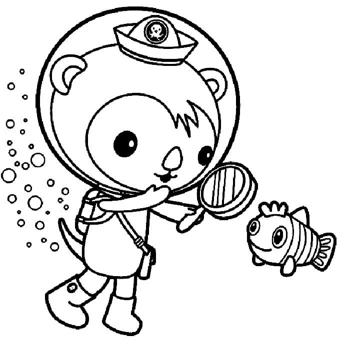 Octonauts boyama sayfası – el becerilerini geliştirir, boyama çalışması