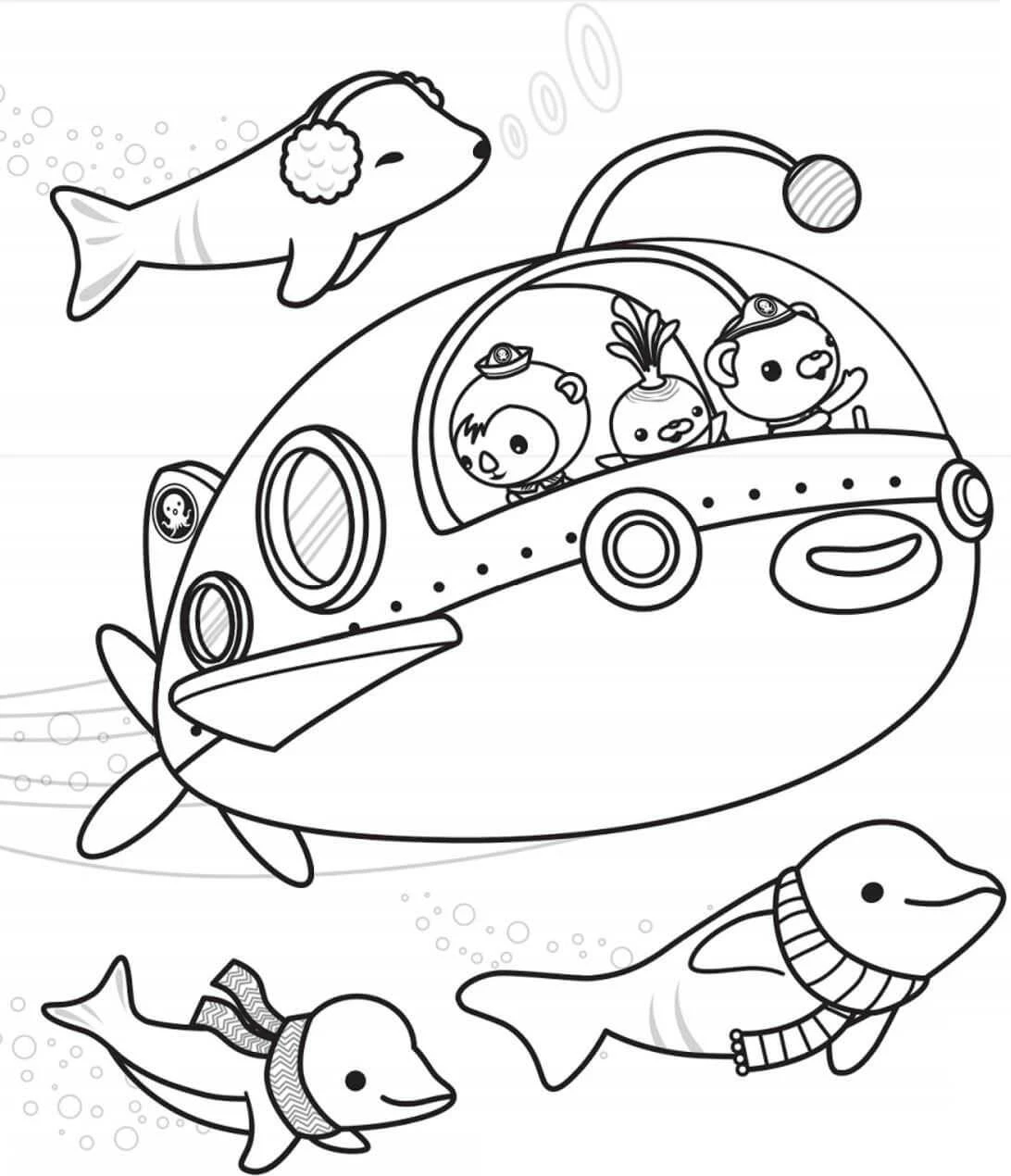 Octonauts boyama sayfası – yaratıcılık, eğlenceli etkinlik