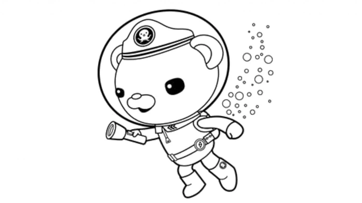Octonauts boyama sayfası – PDF indir, sevimli karakter