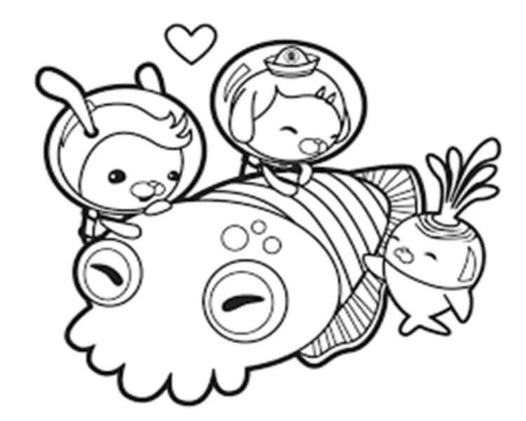 Octonauts boyama sayfası – eğlenceli etkinlik, el becerilerini geliştirir