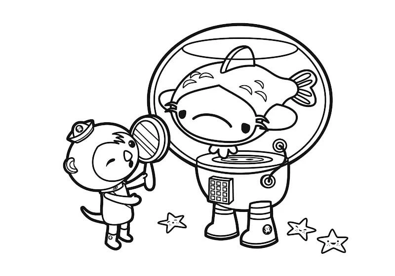 Octonauts boyama sayfası – PDF indir, sevimli karakter