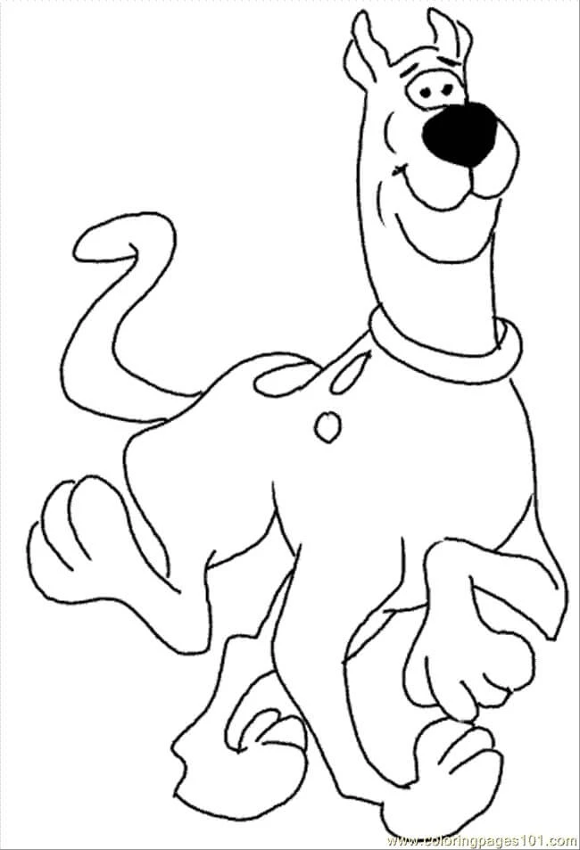 Scooby Doo boyama sayfası – sevimli karakter, sanatsal çalışma