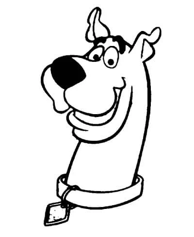 Scooby Doo boyama sayfası – çizgi film temalı, basit çizim