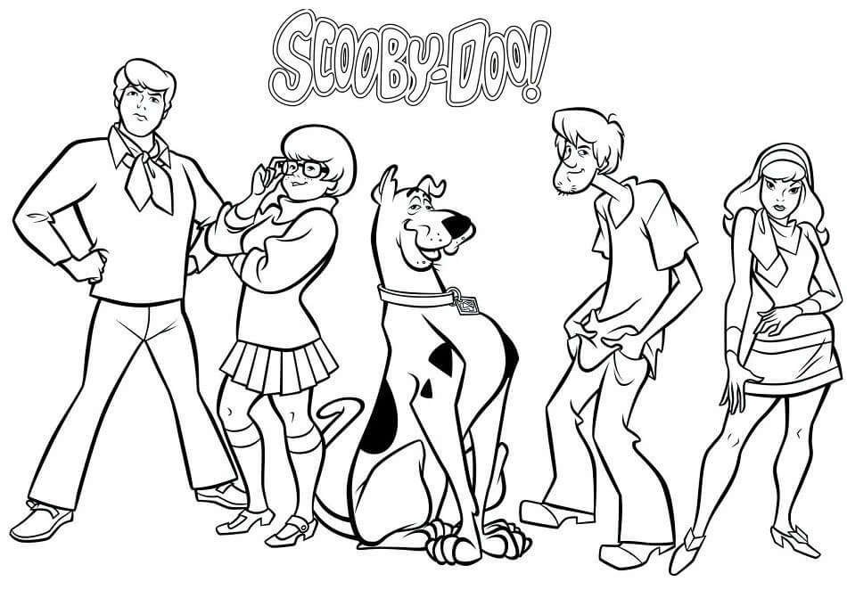 Scooby Doo boyama sayfası – eğitici aktivite, yaratıcılık