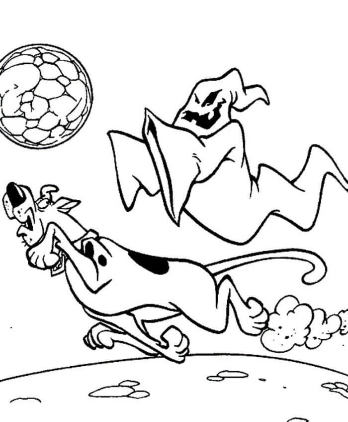 Scooby Doo boyama sayfası – sanatsal çalışma, çocuklar için