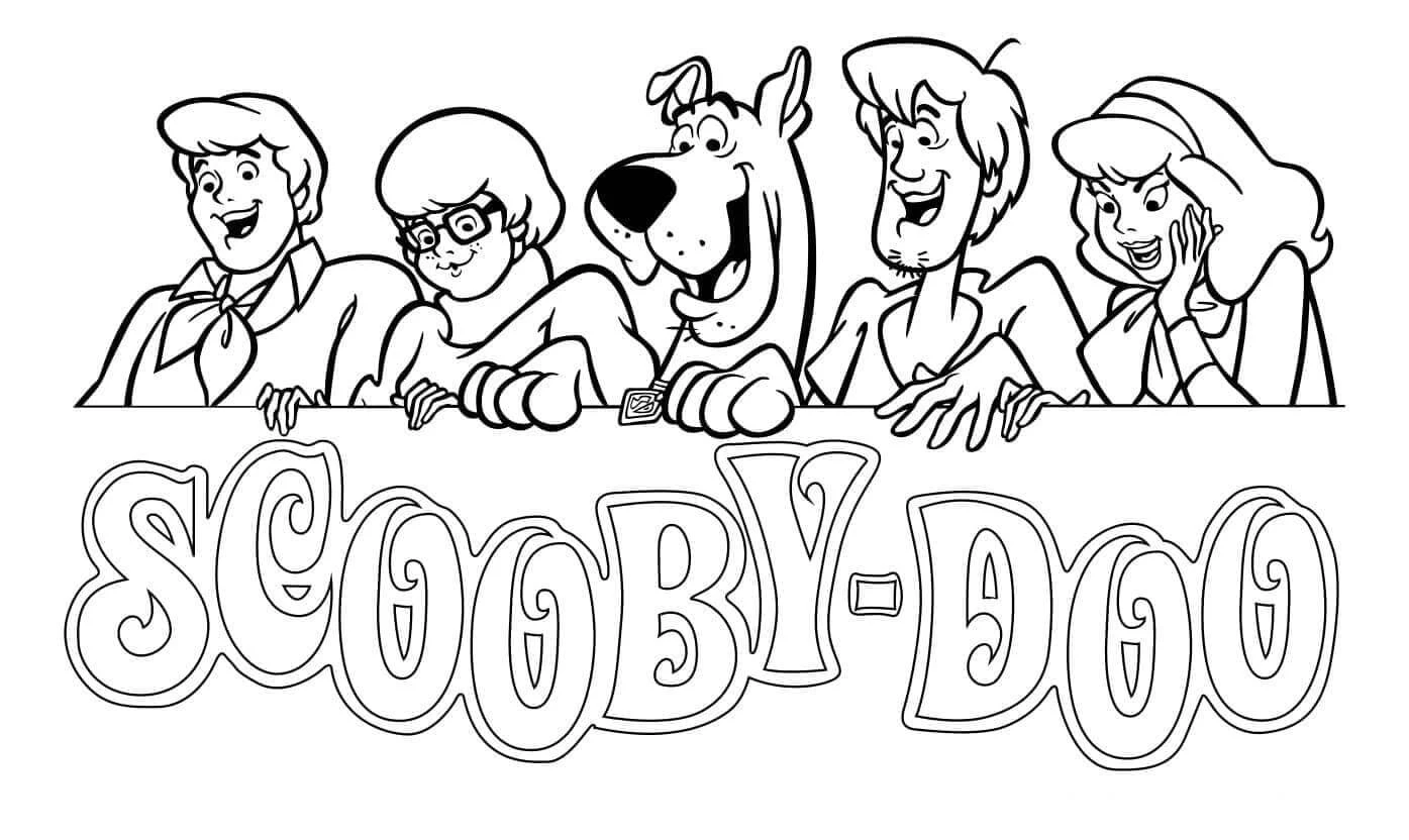Scooby Doo boyama sayfası – okul öncesi, evde etkinlik