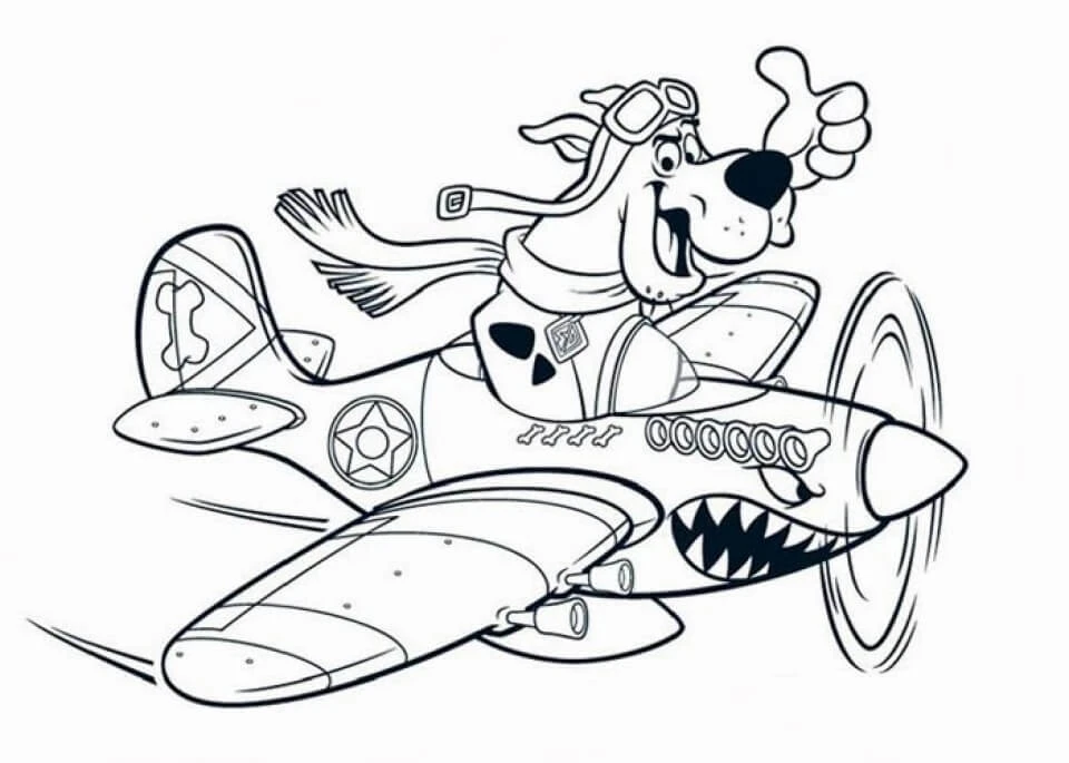 Scooby Doo boyama sayfası – eğitici aktivite, yaratıcılık