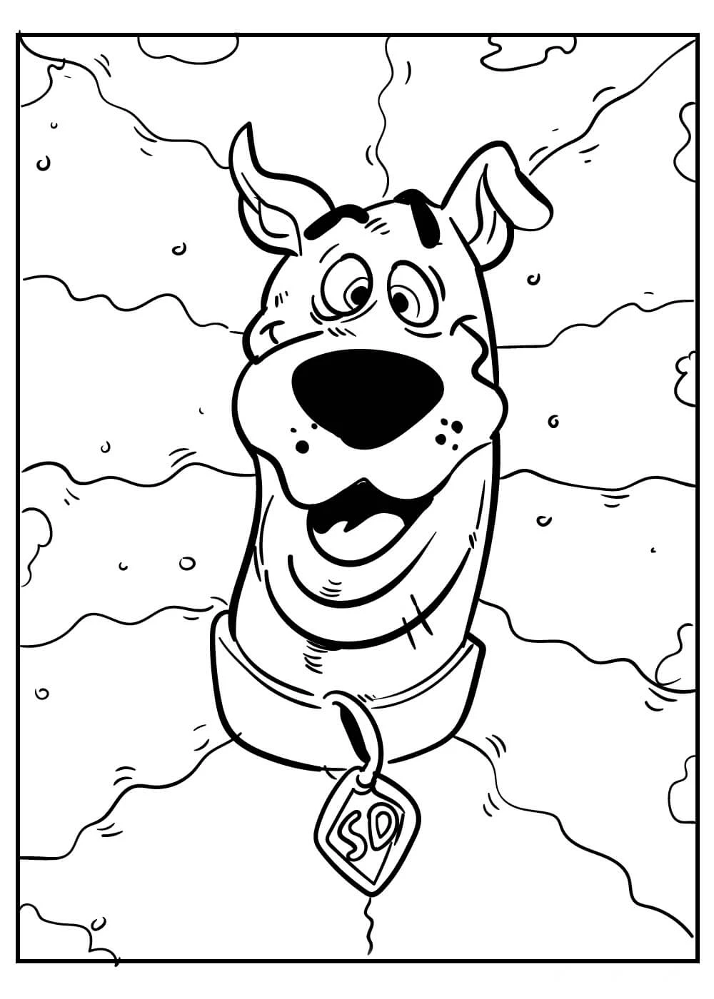 Scooby Doo boyama sayfası – el becerilerini geliştirir, boyama çalışması
