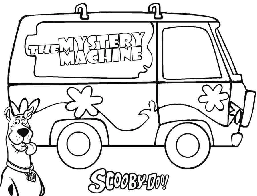 Scooby Doo boyama sayfası – boyama çalışması, yaratıcılığı geliştirir