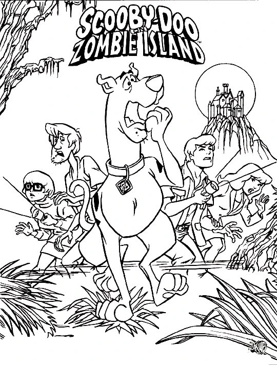 Scooby Doo boyama sayfası – ücretsiz yazdır, boyama etkinliği