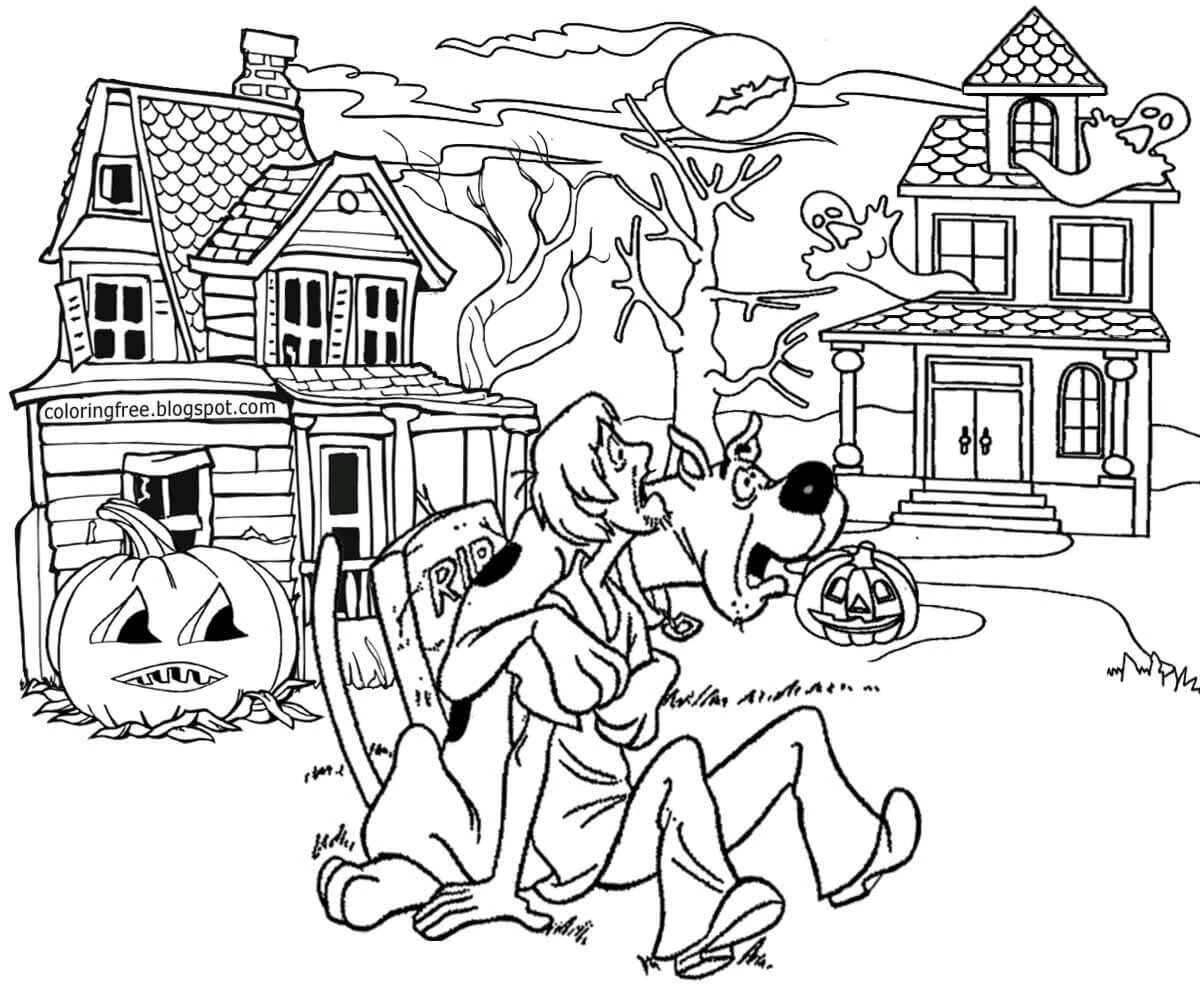Scooby Doo boyama sayfası – kolay boyama, eğitici aktivite