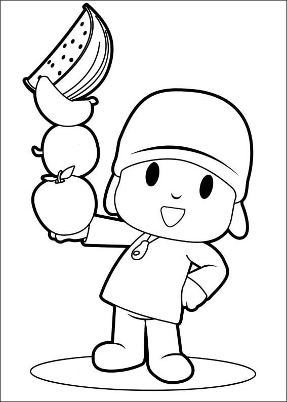 Pocoyo boyama sayfası – yaratıcılığı geliştirir, keyifli zaman