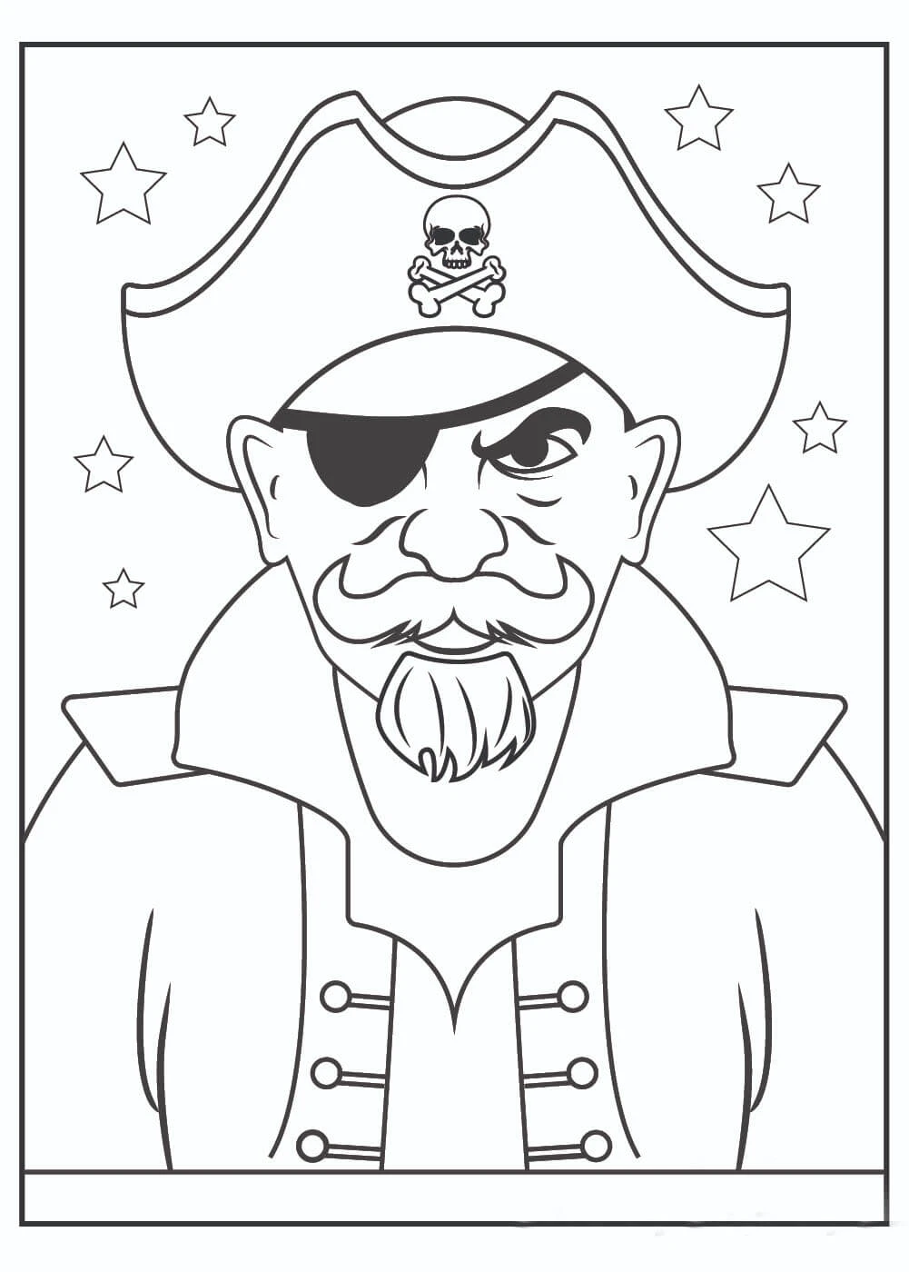 Pirate boyama sayfası – eğitici aktivite, yaratıcılık