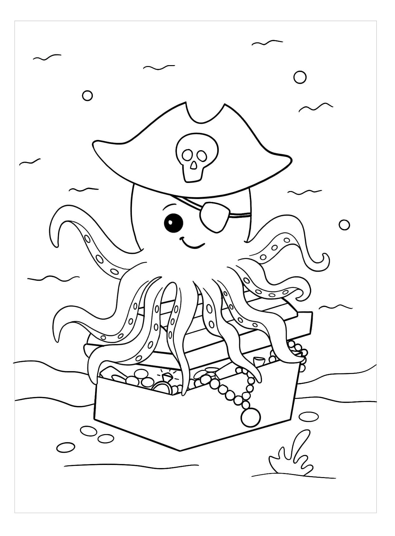 Pirate boyama sayfası – ücretsiz yazdır, boyama etkinliği