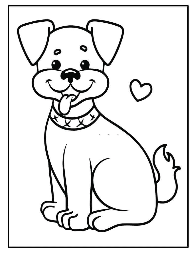 Köpek Yavrusu boyama sayfası #3 – okul öncesi, evde etkinlik