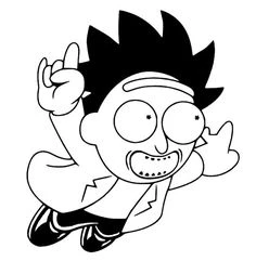 Rick And Morty boyama sayfası – boyama etkinliği, çocuk aktivitesi