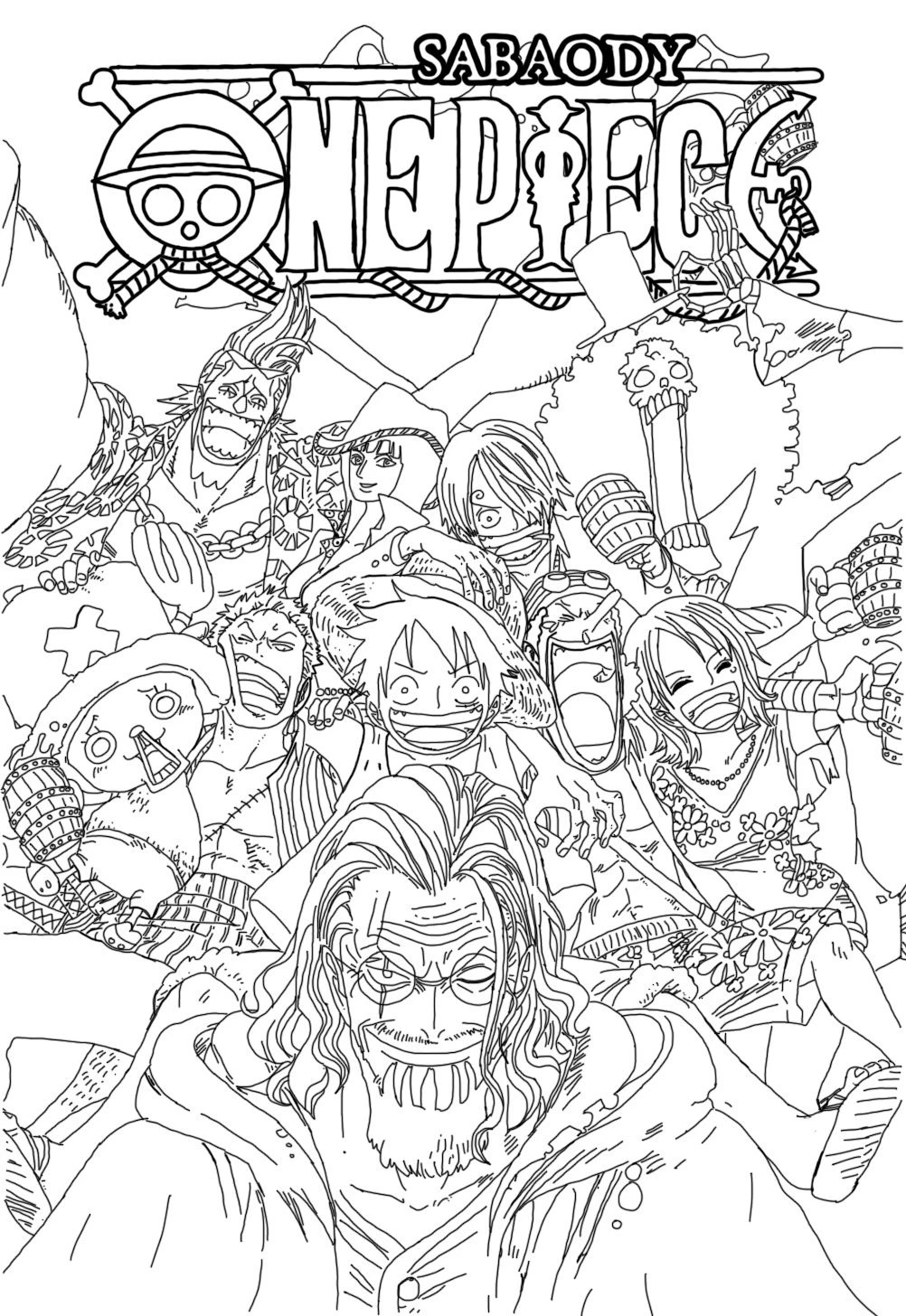 One Piece boyama sayfası #12 – ekran süresine alternatif, çocuklarla kaliteli zaman