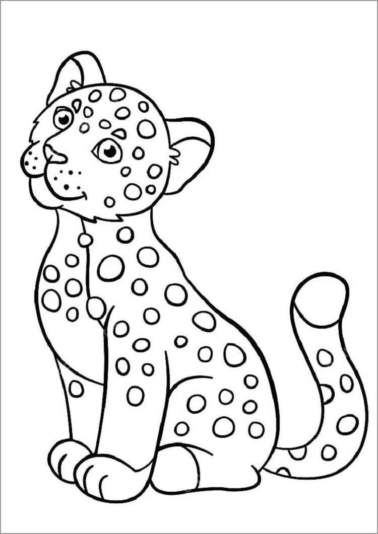 Jaguar boyama sayfası – eğlenceli etkinlik, el becerilerini geliştirir