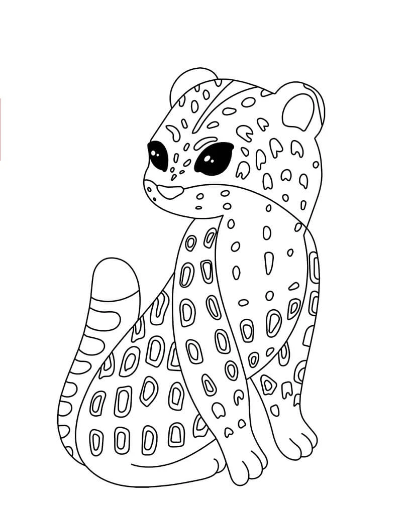 Jaguar boyama sayfası – boyama etkinliği, çocuk aktivitesi