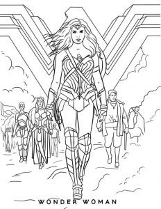 Mucize Kadın (Wonder Woman) boyama sayfası – kolay boyama, eğitici aktivite