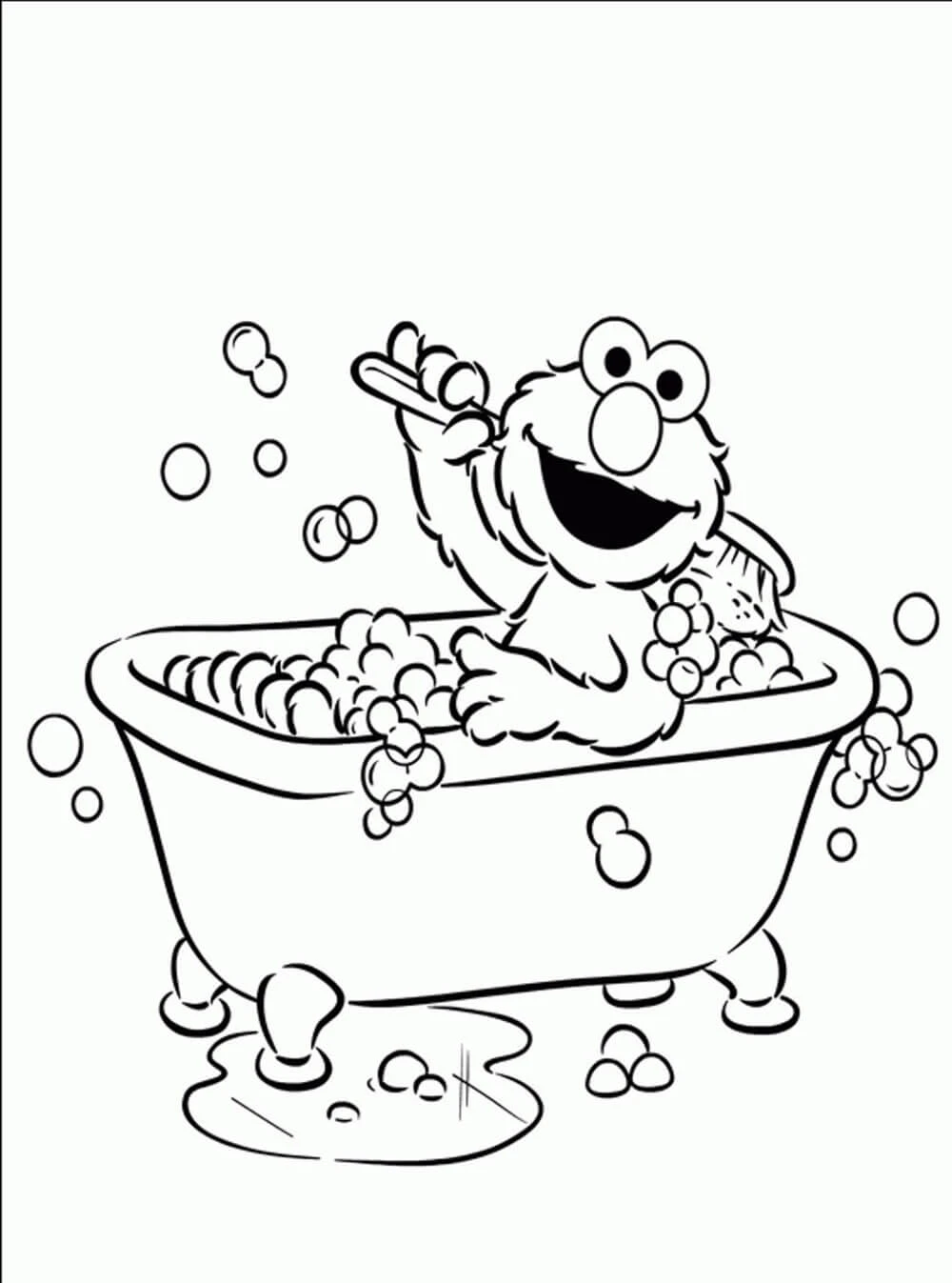 Elmo boyama sayfası #10 – ilkokul öğrencileri için, hayal gücünü besler