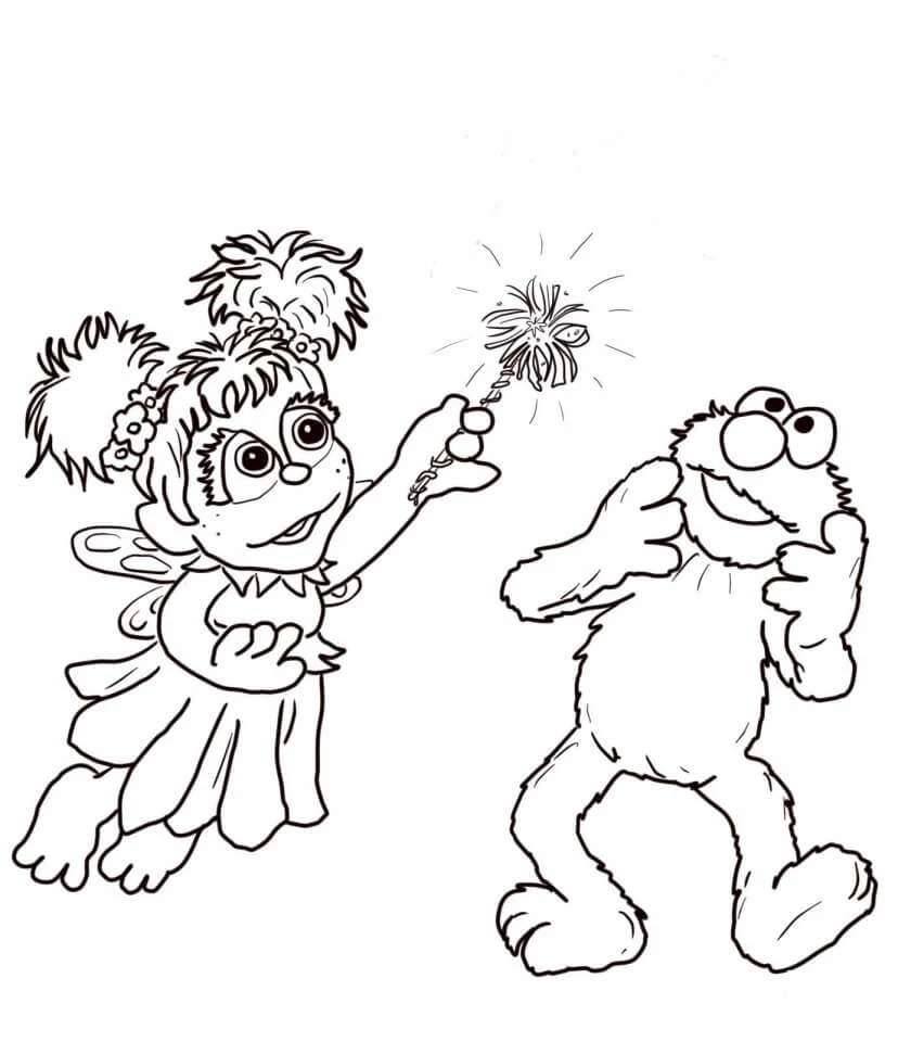 Elmo boyama sayfası #33 – eğlenceli etkinlik, el becerilerini geliştirir