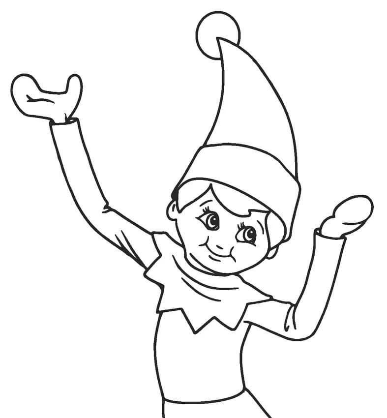 Elf boyama sayfası – eğitici aktivite, yaratıcılık