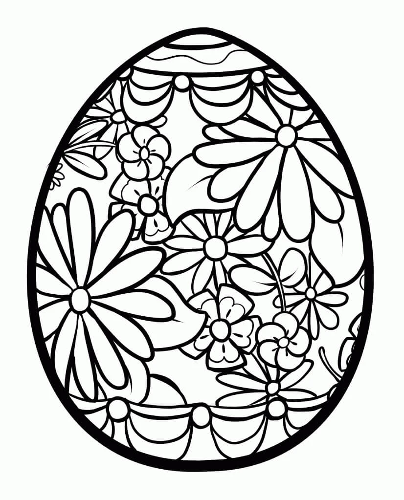 Huevo De Pascua boyama sayfası – evde etkinlik, ücretsiz yazdır
