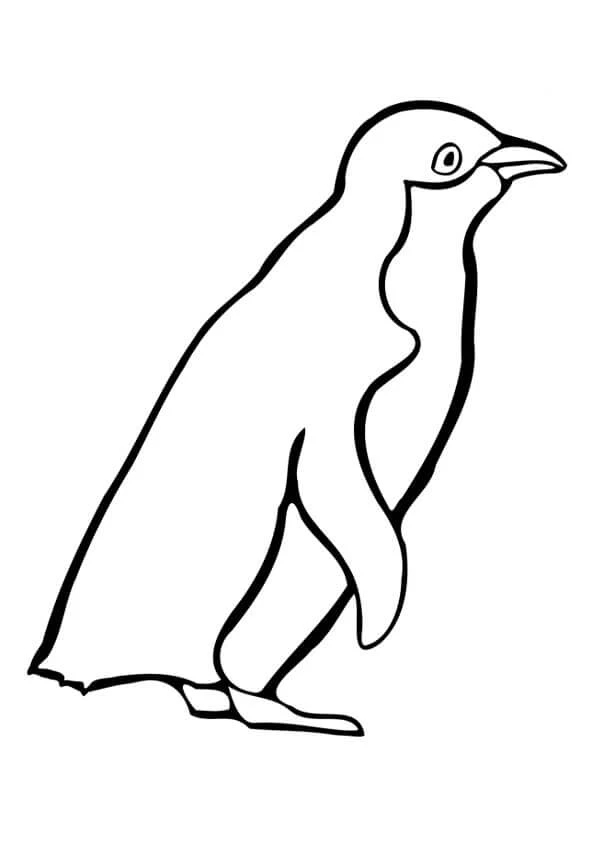 Penguen boyama sayfası – evde etkinlik, ücretsiz yazdır