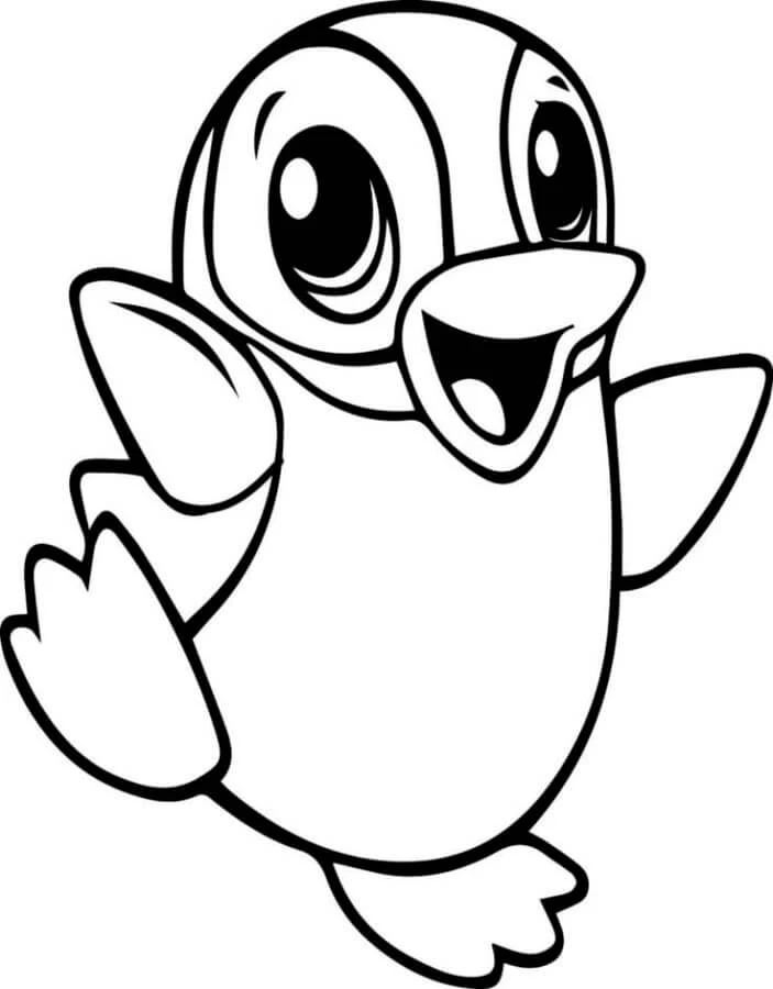 Penguen boyama sayfası – eğitici aktivite, yaratıcılık