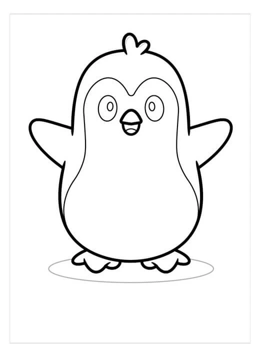 Penguen boyama sayfası – el becerilerini geliştirir, boyama çalışması