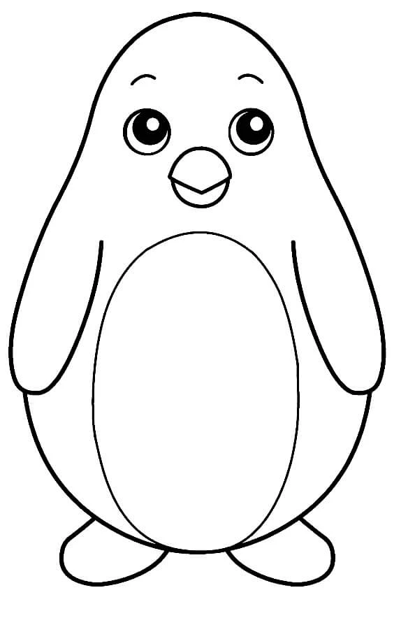 Penguen boyama sayfası – PDF indir, sevimli karakter
