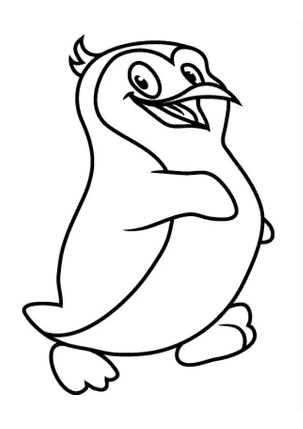 Penguen boyama sayfası – evde etkinlik, ücretsiz yazdır