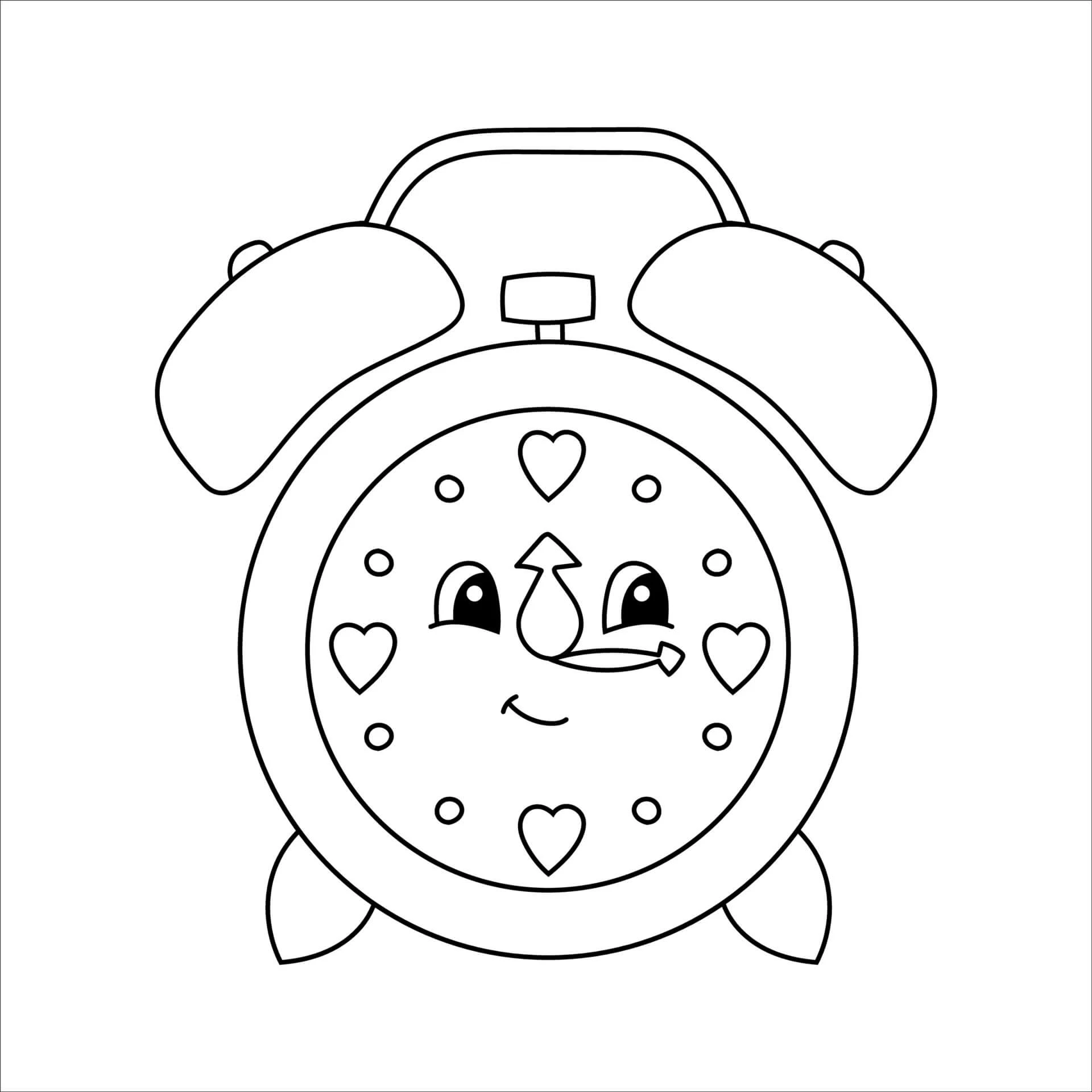 Saat boyama sayfası – eğitici aktivite, yaratıcılık