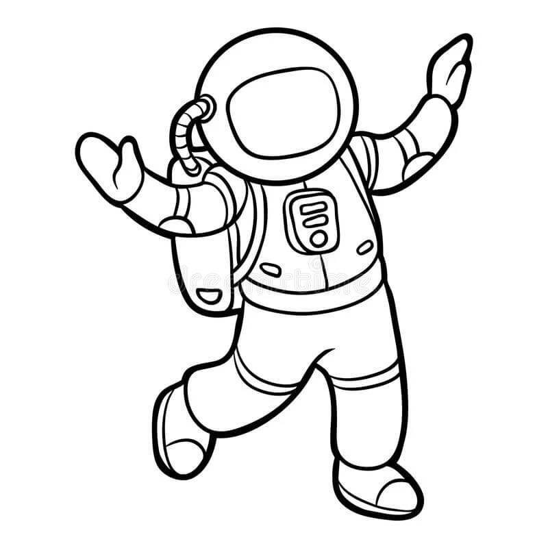 Astronotlar boyama sayfası #25 – keyifli zaman, renkli çizimler