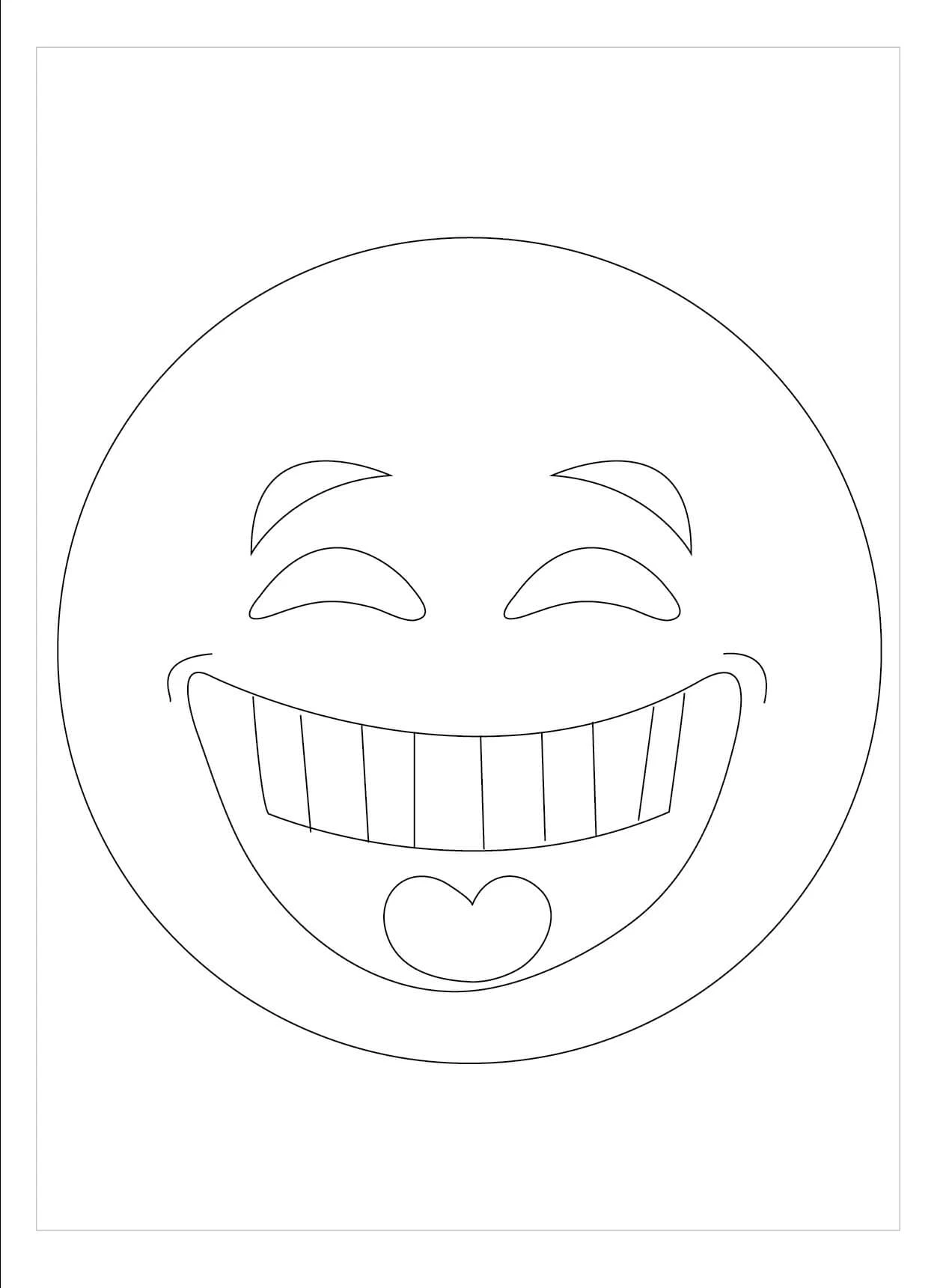 Emoji boyama sayfası – sanatsal çalışma, çocuklar için