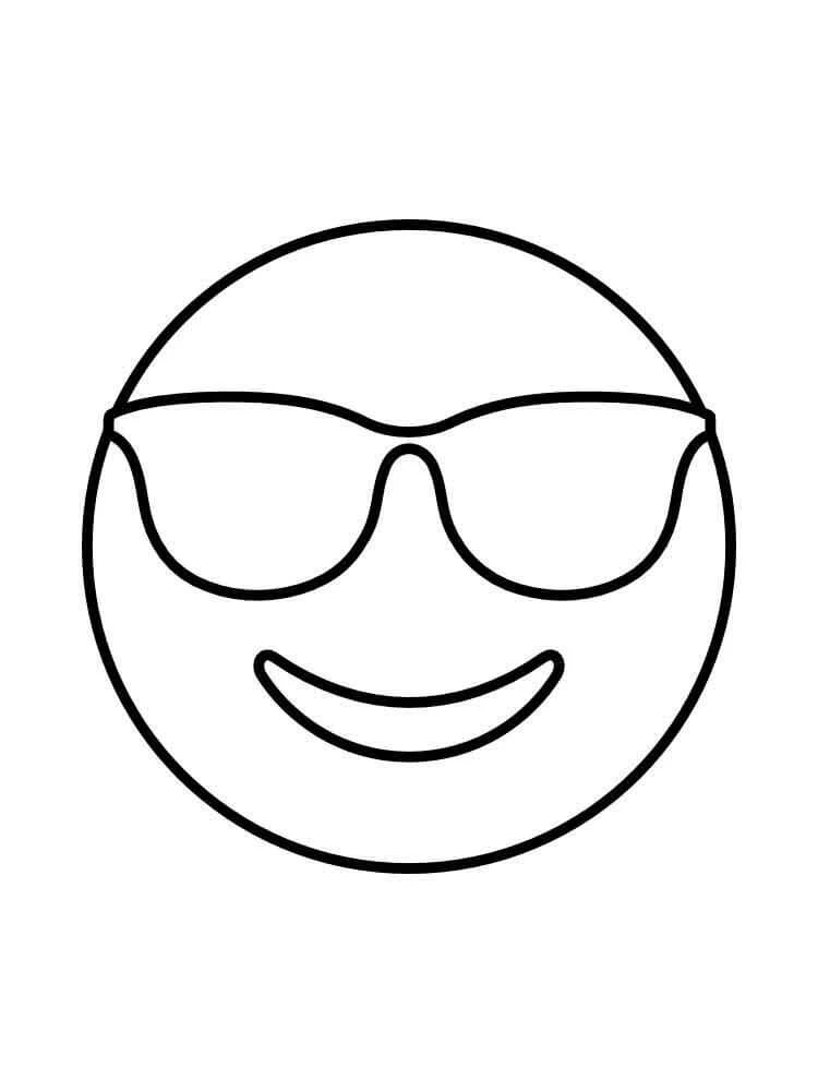 Emoji boyama sayfası – basit çizim, kolay boyama