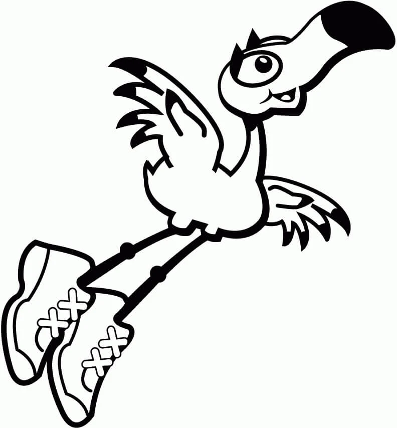 Flamingo boyama sayfası – boyama çalışması, yaratıcılığı geliştirir