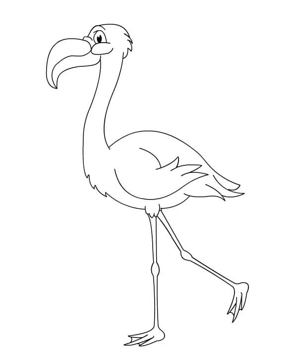 Flamingo boyama sayfası – ücretsiz yazdır, boyama etkinliği