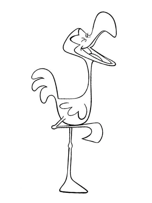 Flamingo boyama sayfası – okul öncesi, evde etkinlik