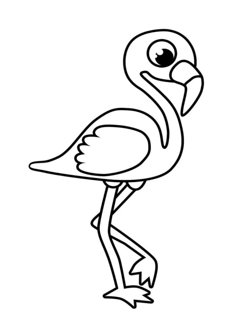 Flamingo boyama sayfası – ücretsiz yazdır, boyama etkinliği