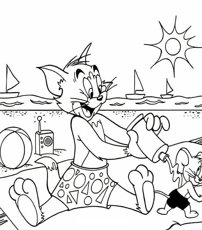 Tom Ve Jerry boyama sayfası #29 – evde etkinlik, anaokulu etkinliği