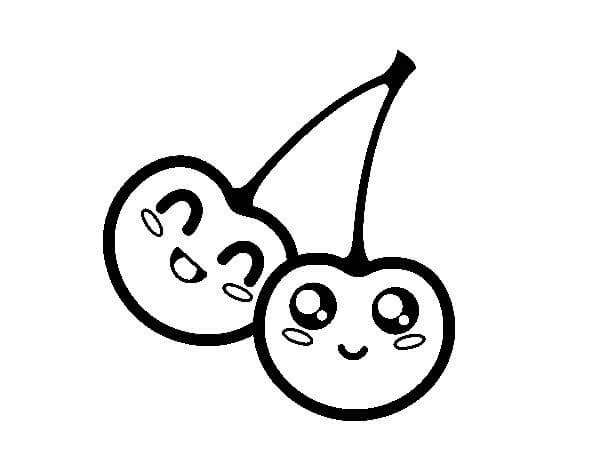 Kawaii boyama sayfası – basit çizim, kolay boyama