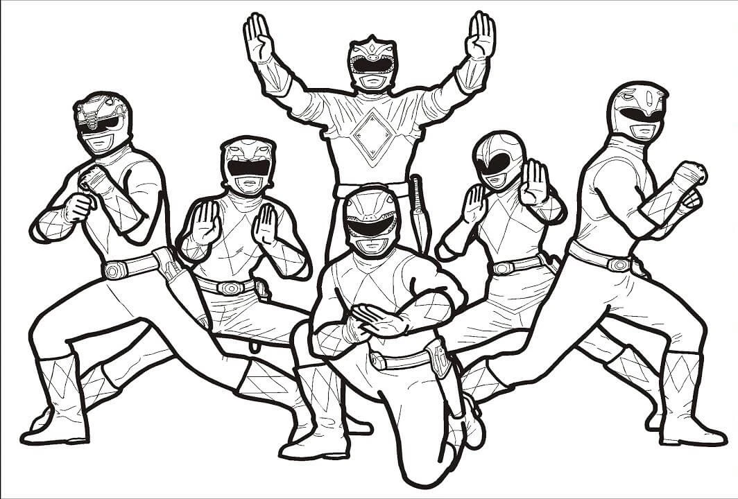 Power Rangers boyama sayfası – ücretsiz yazdır, boyama etkinliği