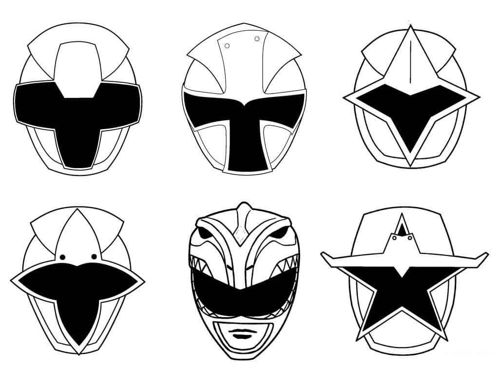 Power Rangers boyama sayfası – eğitici aktivite, yaratıcılık